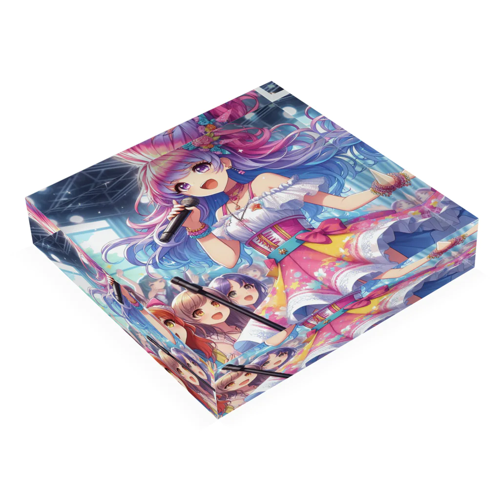 推しの美少女とアイドルの美少女系アイドル Acrylic Block :placed flat