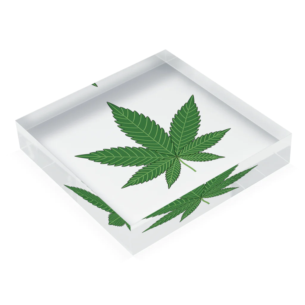 iroiro_ojisan11の大麻 Acrylic Block :placed flat