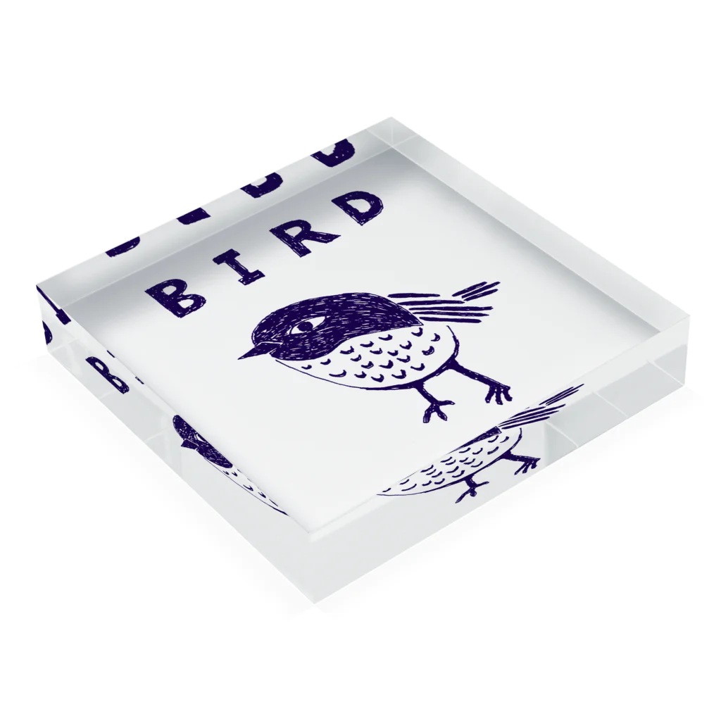 NIKORASU GOのトリマニア専用デザイン「BIRD」（Tシャツ・パーカー・グッズ・ETC） アクリルブロックの平置き