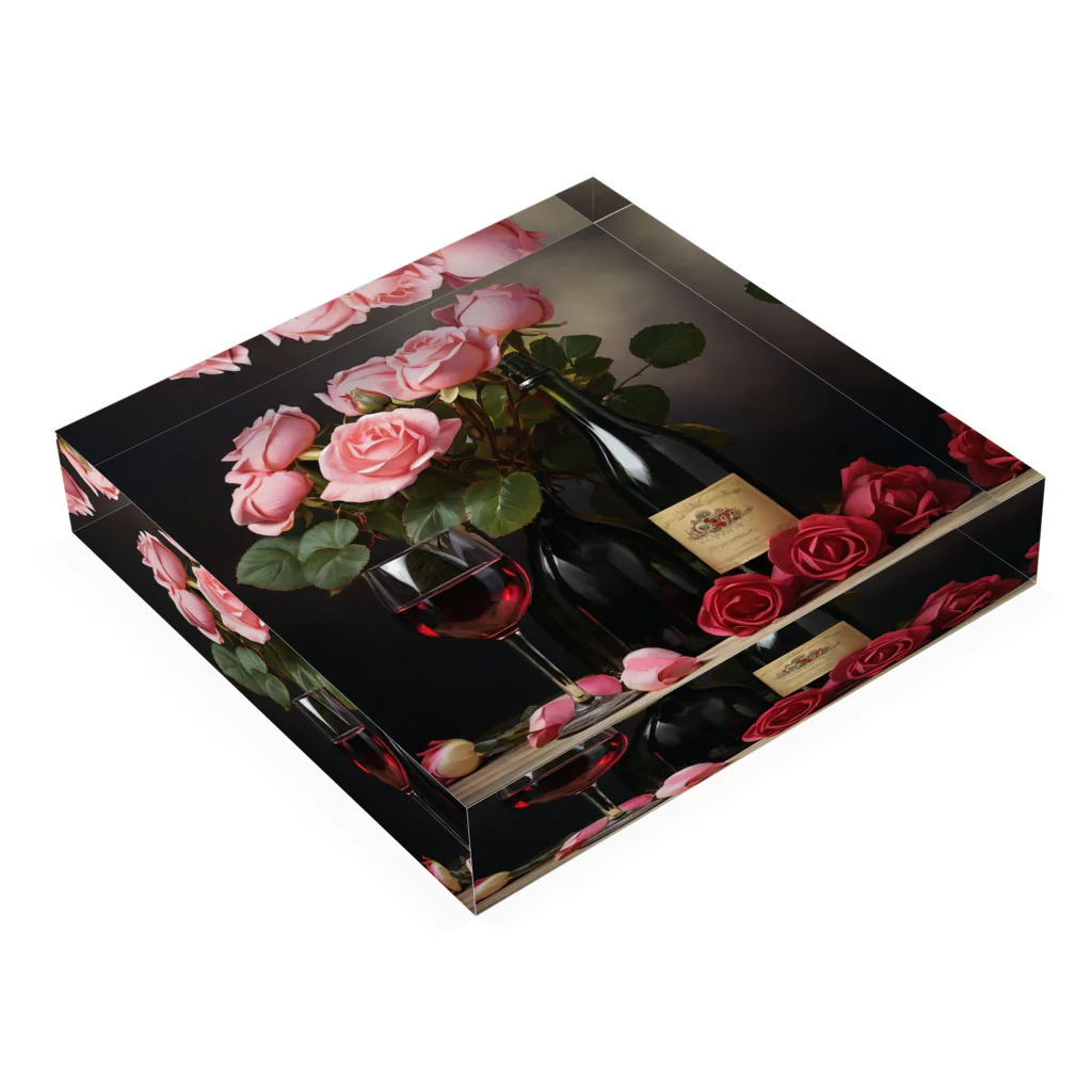 KINTA.MARIAのDays of Wine and Roses Acrylic Block :placed flat