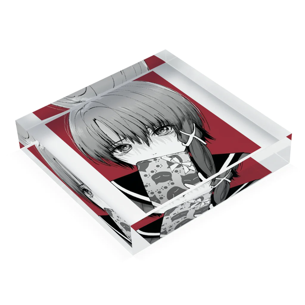 赤い鳥居のlain  Acrylic Block :placed flat