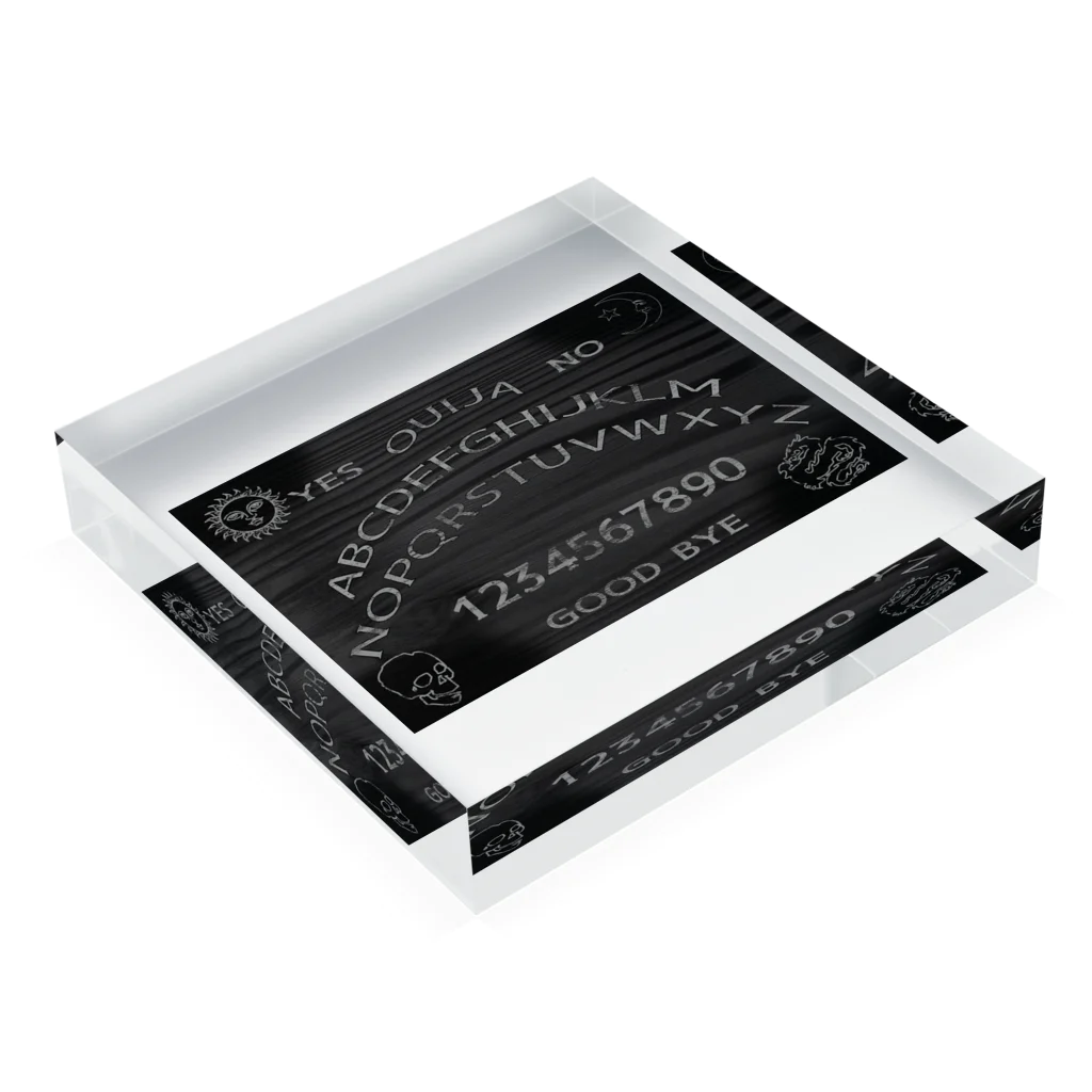 Ａ’ｚｗｏｒｋＳのBLACK OUIJA BOARD Acrylic Block :placed flat