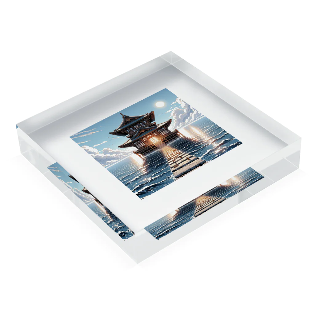 Irregular is beautifulのSanctuary of the Sea: Pathway to Serenity Acrylic Block :placed flat