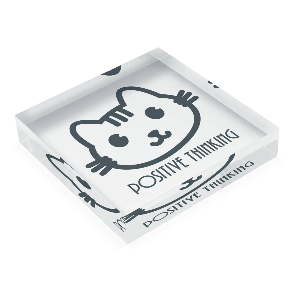 PT @ key-_-bouのポジティブ猫 ４代目 Acrylic Block :placed flat