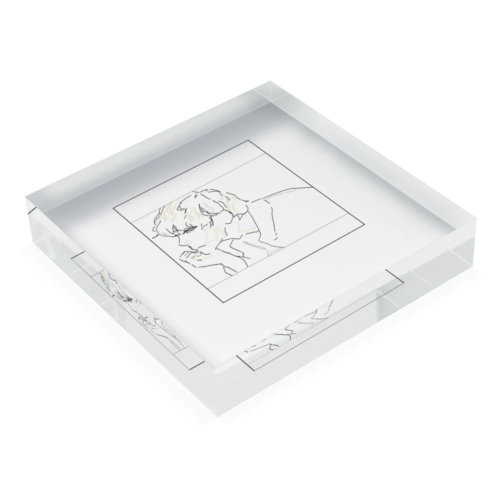 ha-rurururuのシンプル Acrylic Block :placed flat