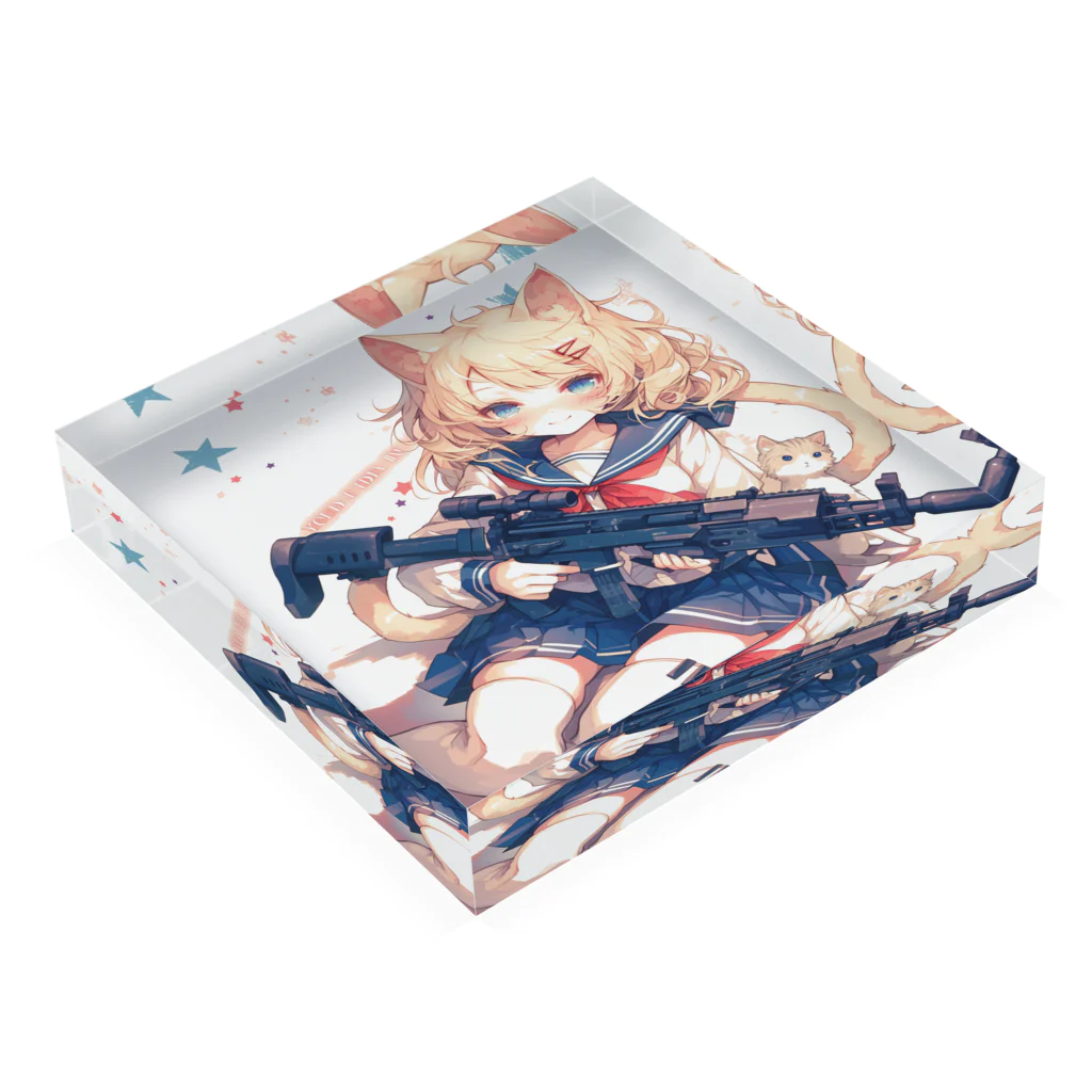 AQUAMETAVERSEの星屑の誓い、勇気の歌 Marsa Acrylic Block :placed flat