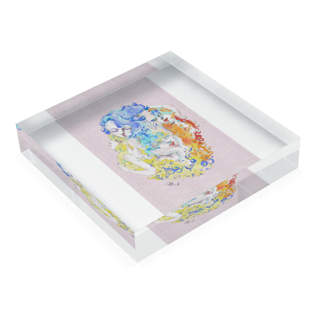 MIの春花 Acrylic Block :placed flat