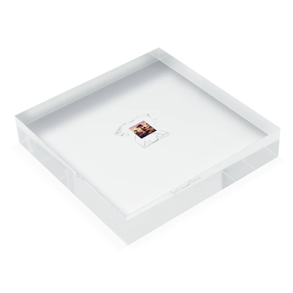 azaliaの勇者きのこ Acrylic Block :placed flat