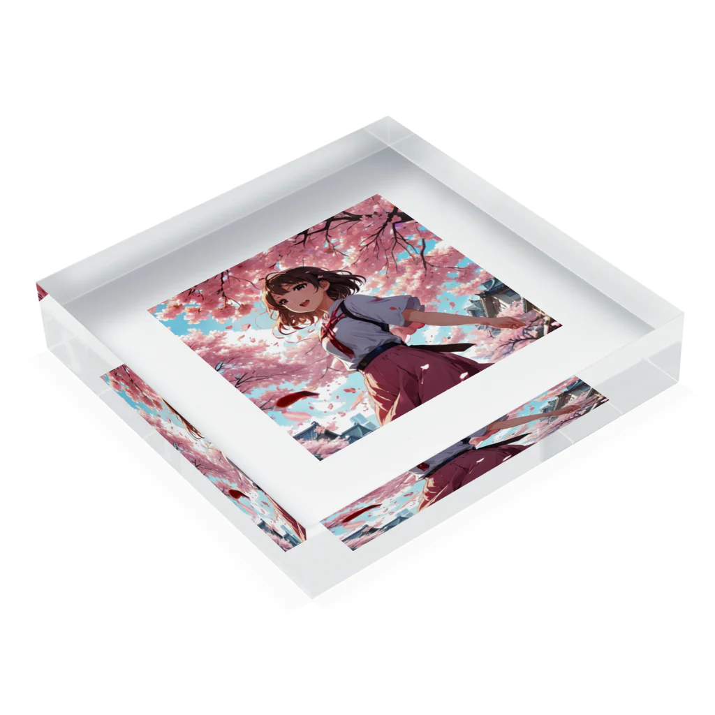 ここのよていの桜の季節 Acrylic Block :placed flat