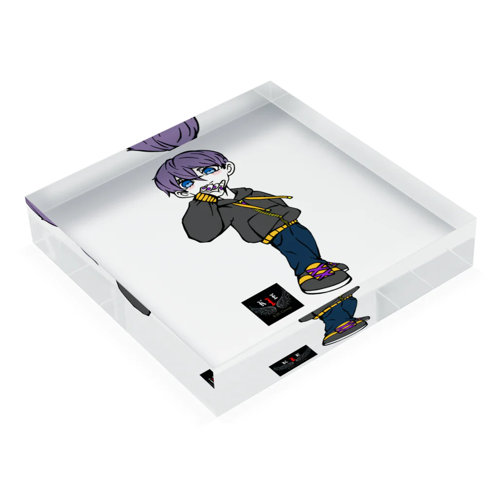 KIEGroup【official】のKIEさつまちゃん(カフェオレ) Acrylic Block :placed flat