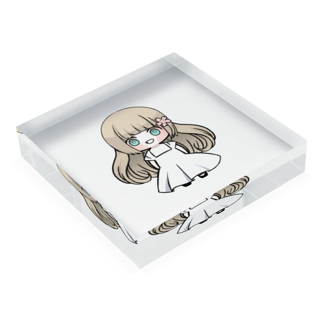 板倉源蔵！AI練習中の可愛いあの子 Acrylic Block :placed flat