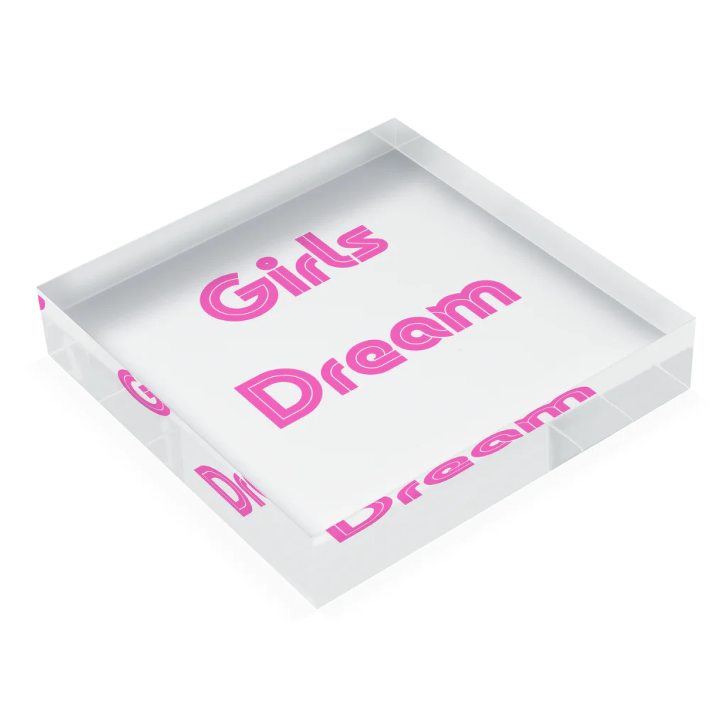 あい・まい・みぃのGirls Dream-少女たちが夢を持つことば アクリルブロックの平置き