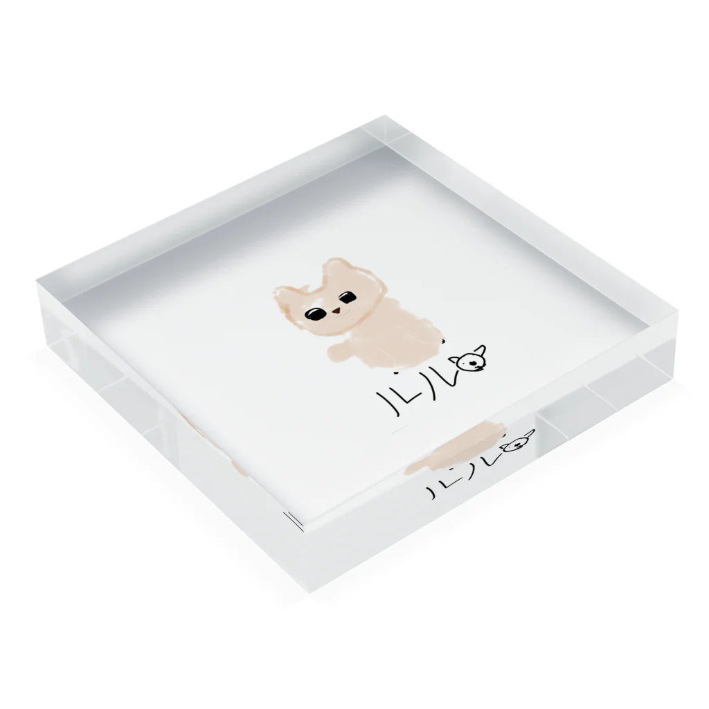 renayan0609の昨日見た犬 Acrylic Block :placed flat