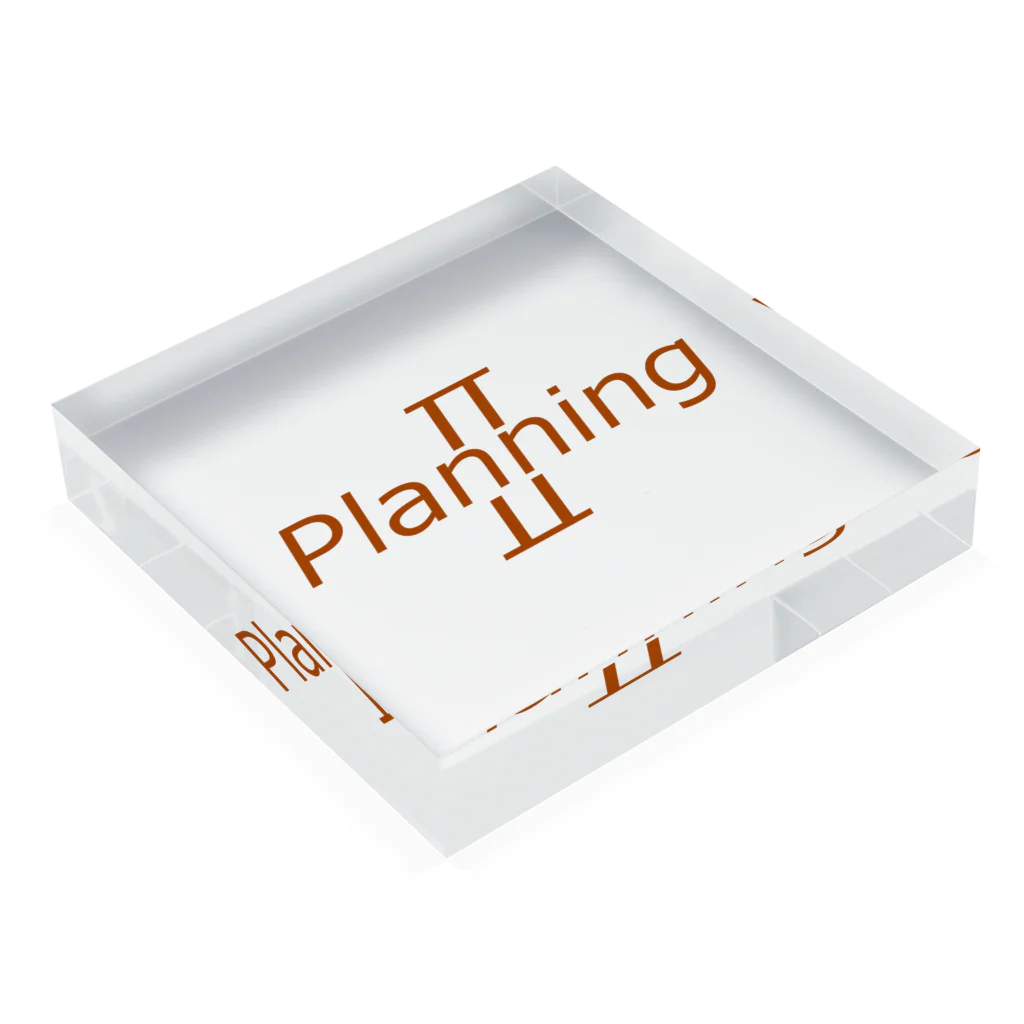 アイプランニング公式ストアのIPLロゴ（ブラウン） Acrylic Block :placed flat