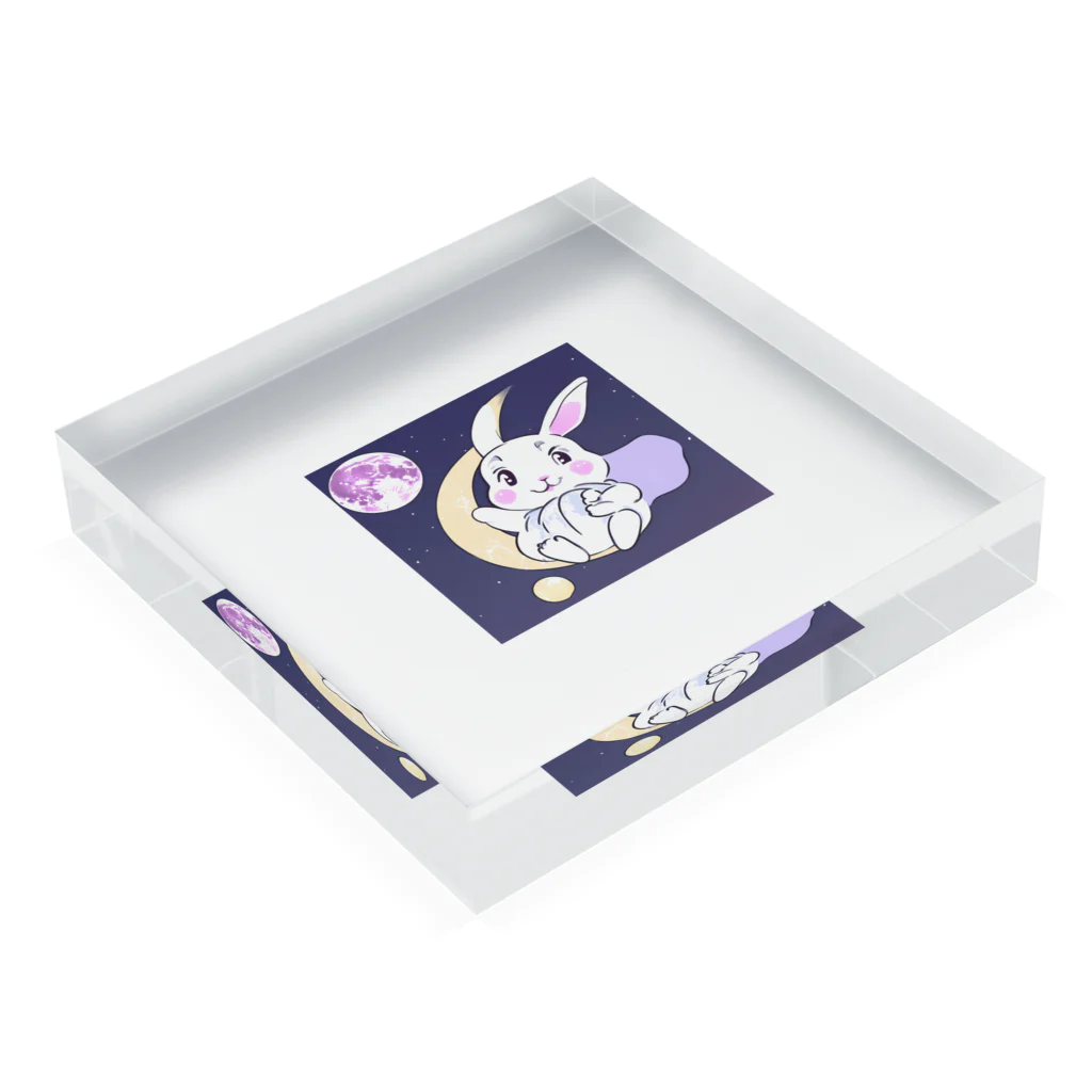 うさぴょんのうさぴょん Acrylic Block :placed flat