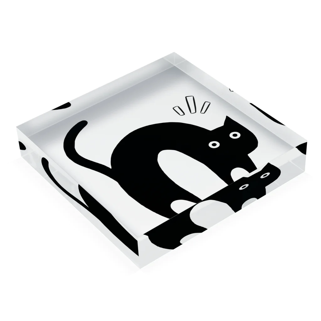 はる_社務所の黒猫５ Acrylic Block :placed flat