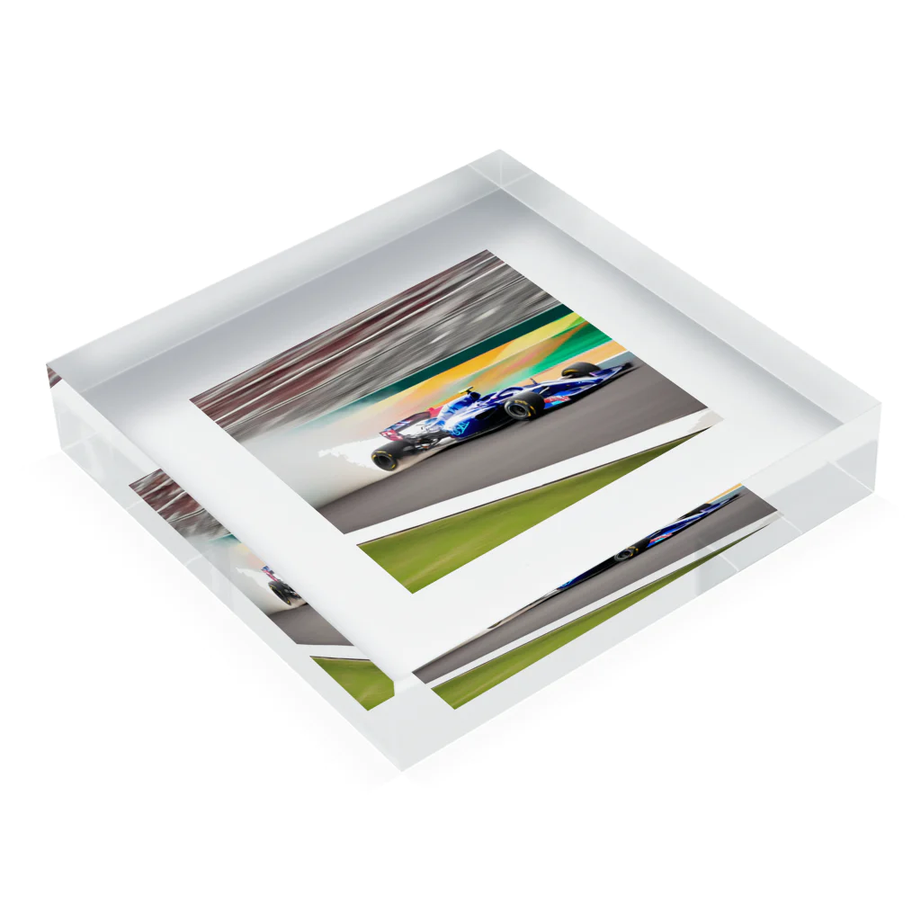 the blue seasonのスピードの彩り - F1レーシング Acrylic Block :placed flat