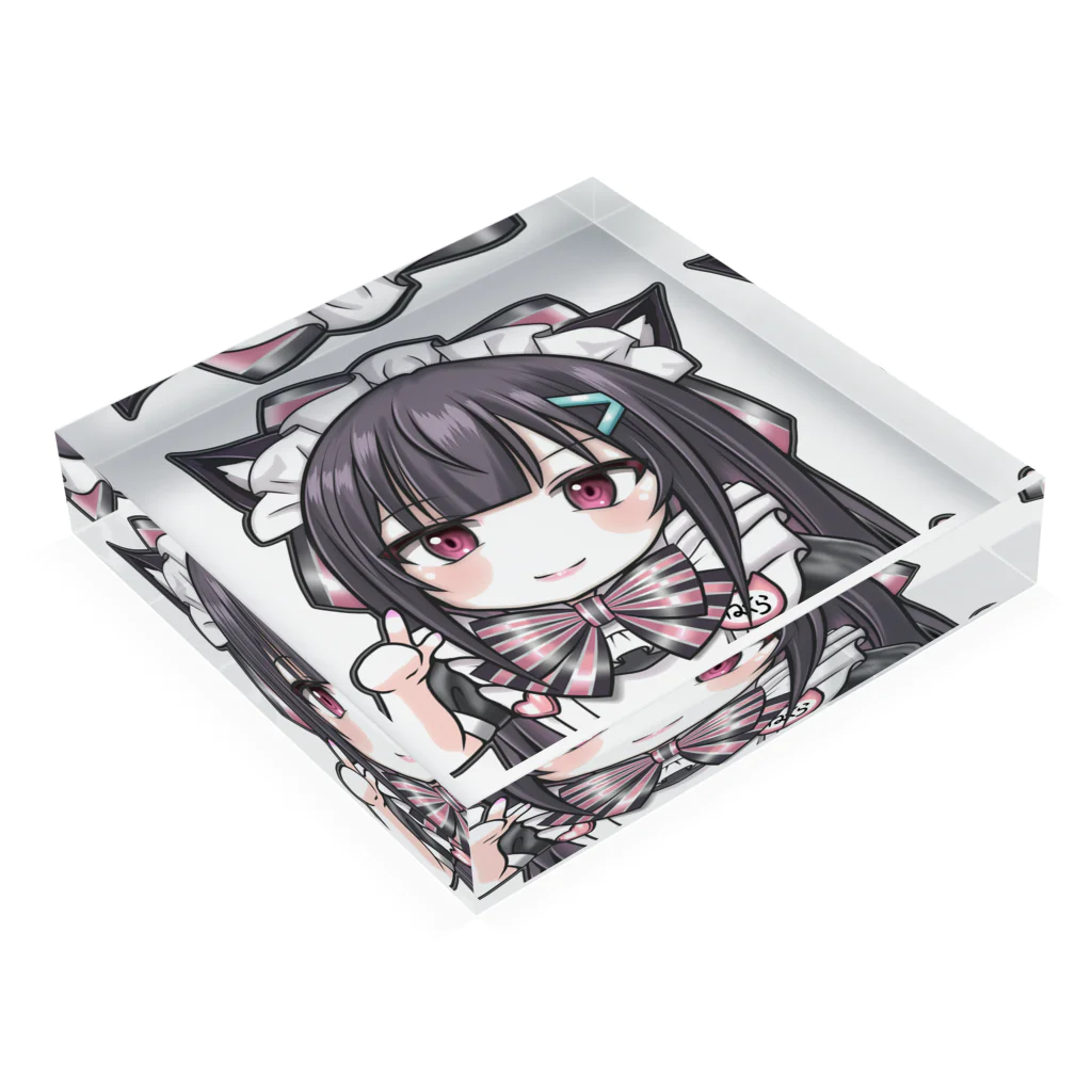 根暗ちゃんねるの根暗クララのアクリルブロック Acrylic Block :placed flat