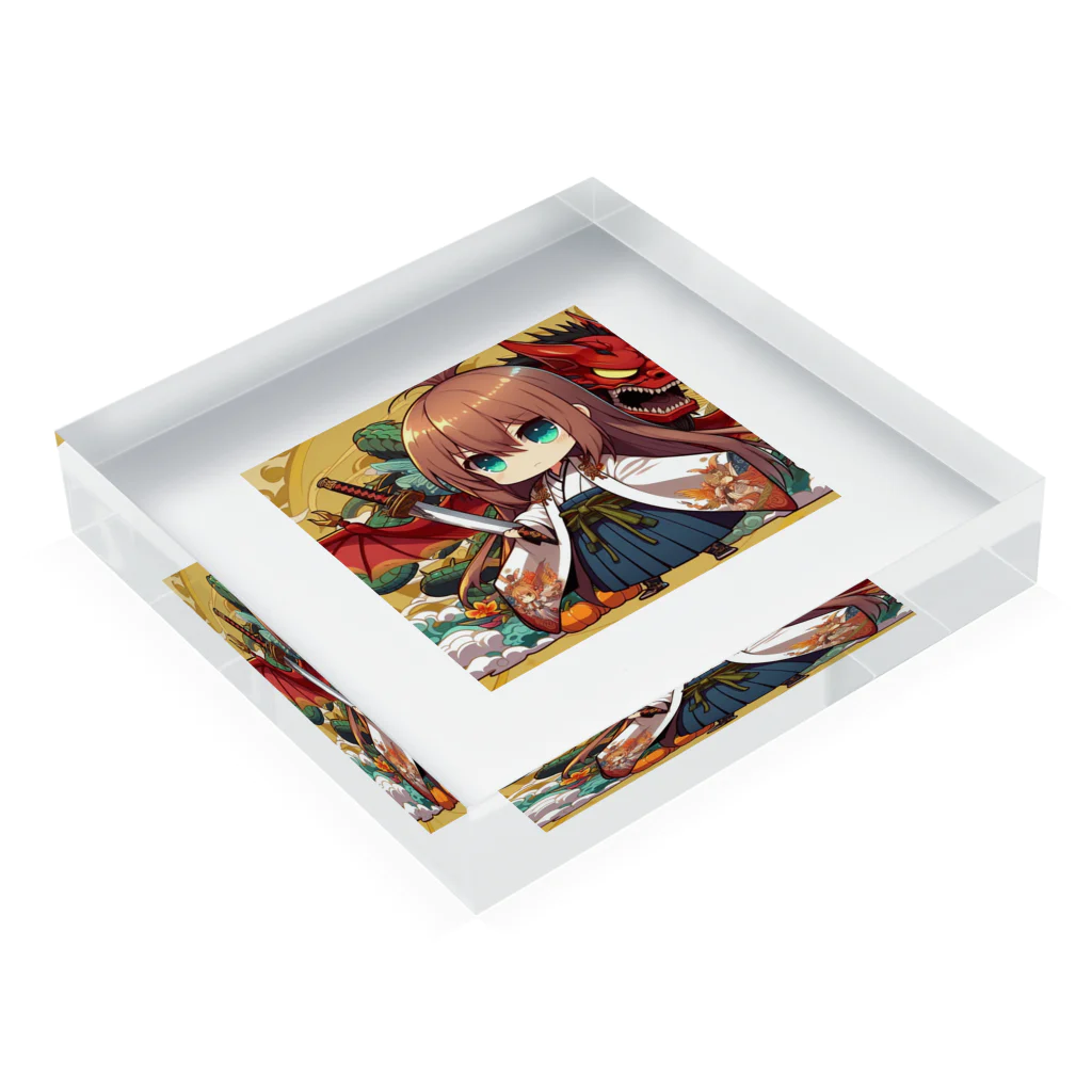 klkの武士 Acrylic Block :placed flat