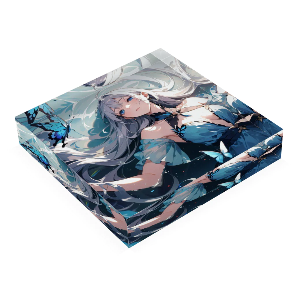 Dawn of a new moonのよなぎ -水面- Acrylic Block :placed flat