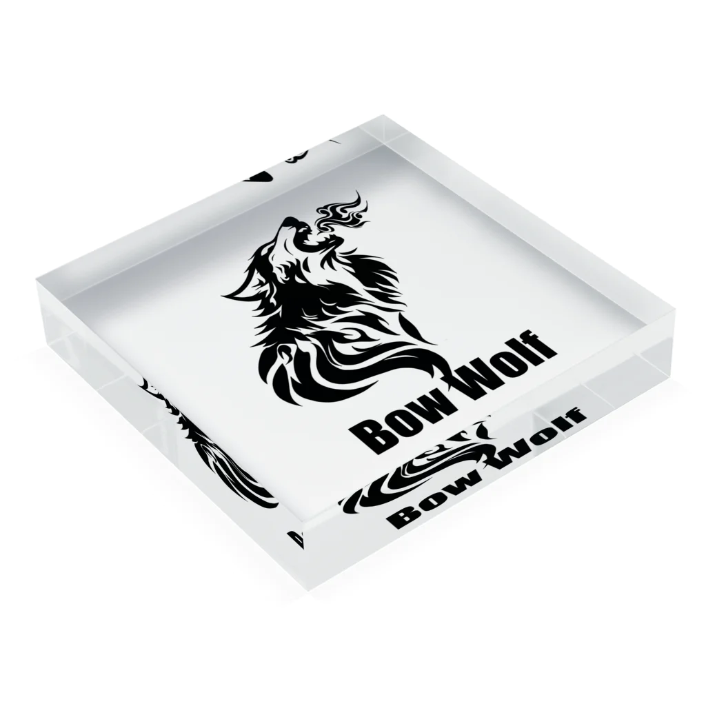 金太郎問屋のBow Wolf Acrylic Block :placed flat