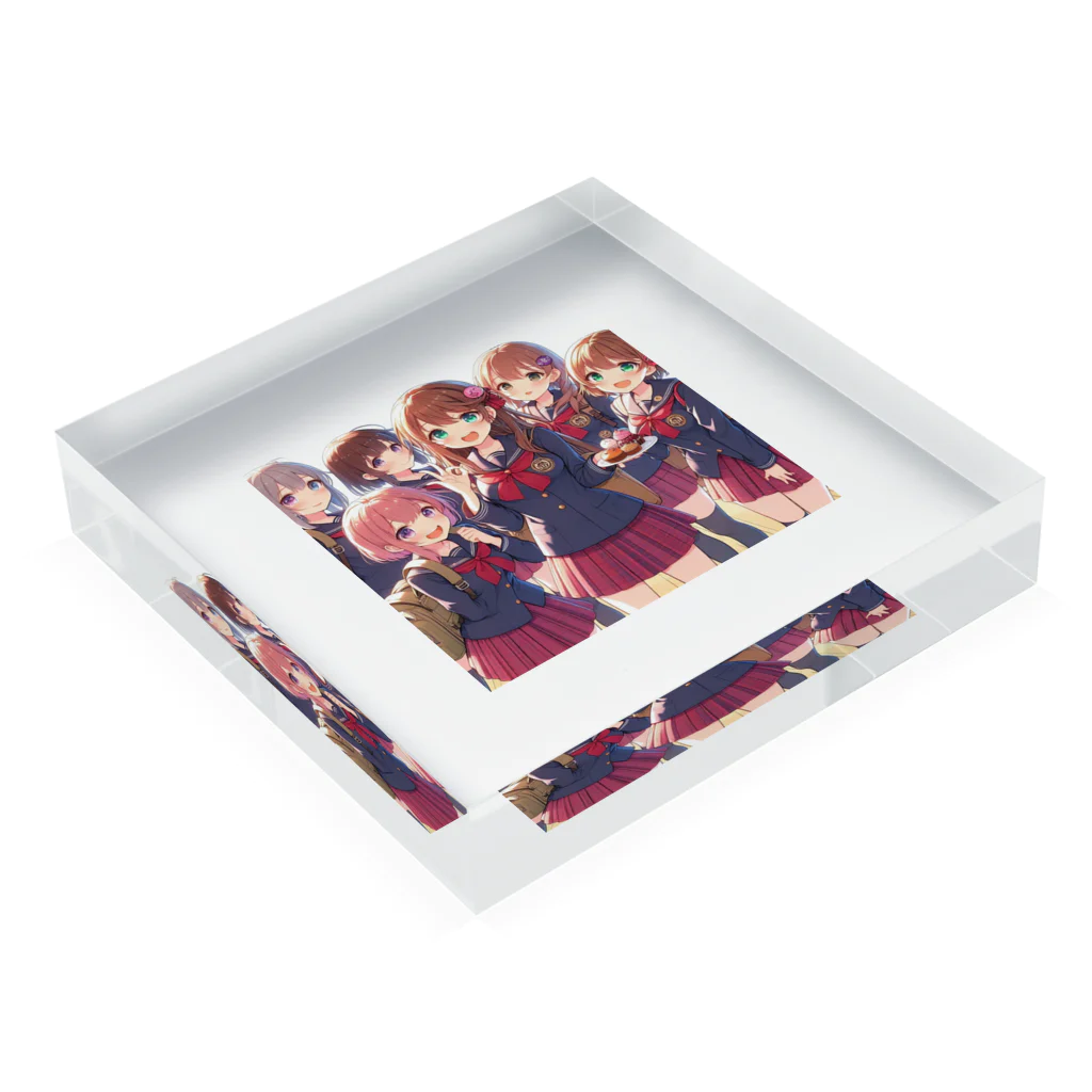 SWQAの女子会 Acrylic Block :placed flat