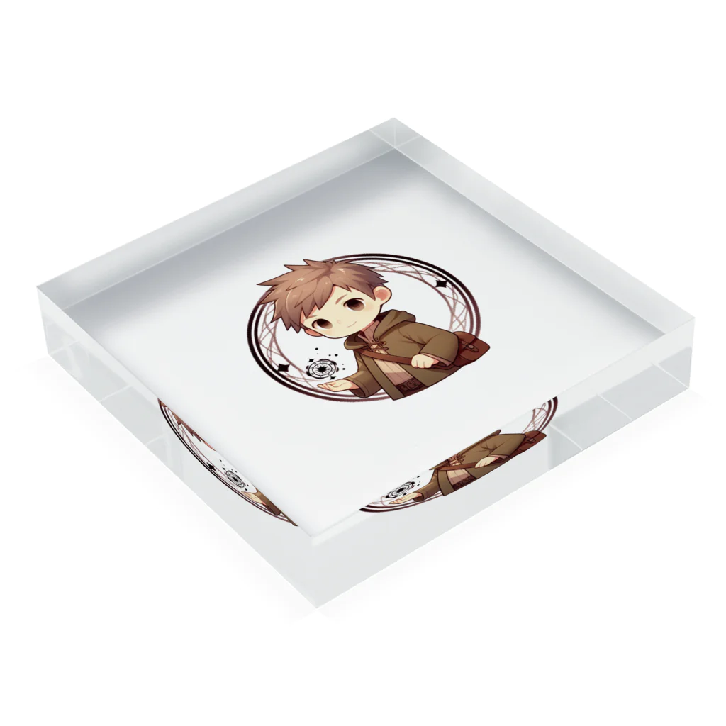 アミュペンの魔法の力を持つ少年 Acrylic Block :placed flat