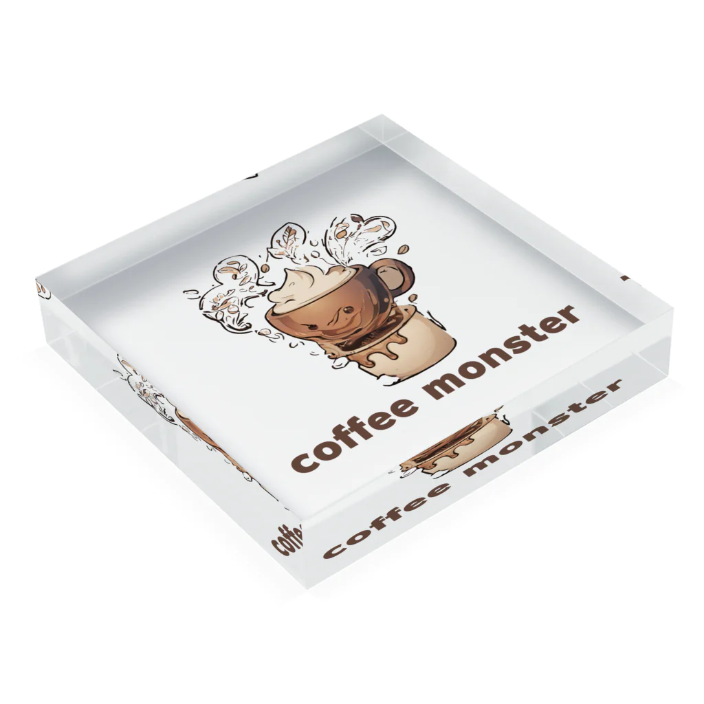 leisurely_lifeのCoffee Monster Java Acrylic Block :placed flat