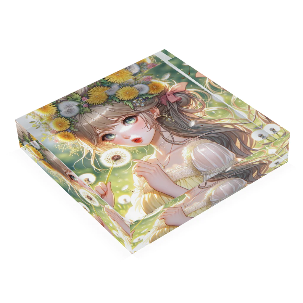 Petal &Pixieの♡たんぽぽ♡ Acrylic Block :placed flat