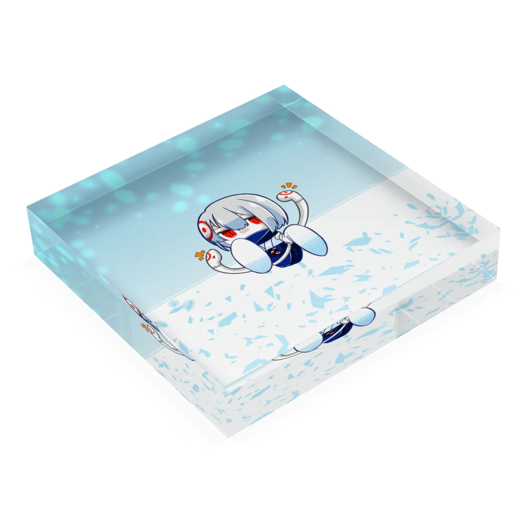 Janomenomeのじゃのめとへび　ミニ! Acrylic Block :placed flat