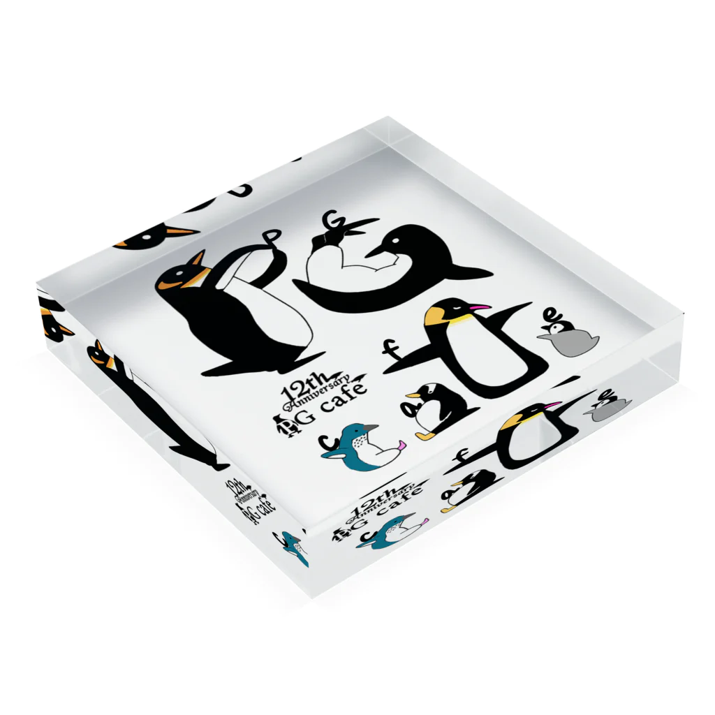 PGcafe-ペンギンカフェ-の12周年PGcafe限定グッズ Acrylic Block :placed flat