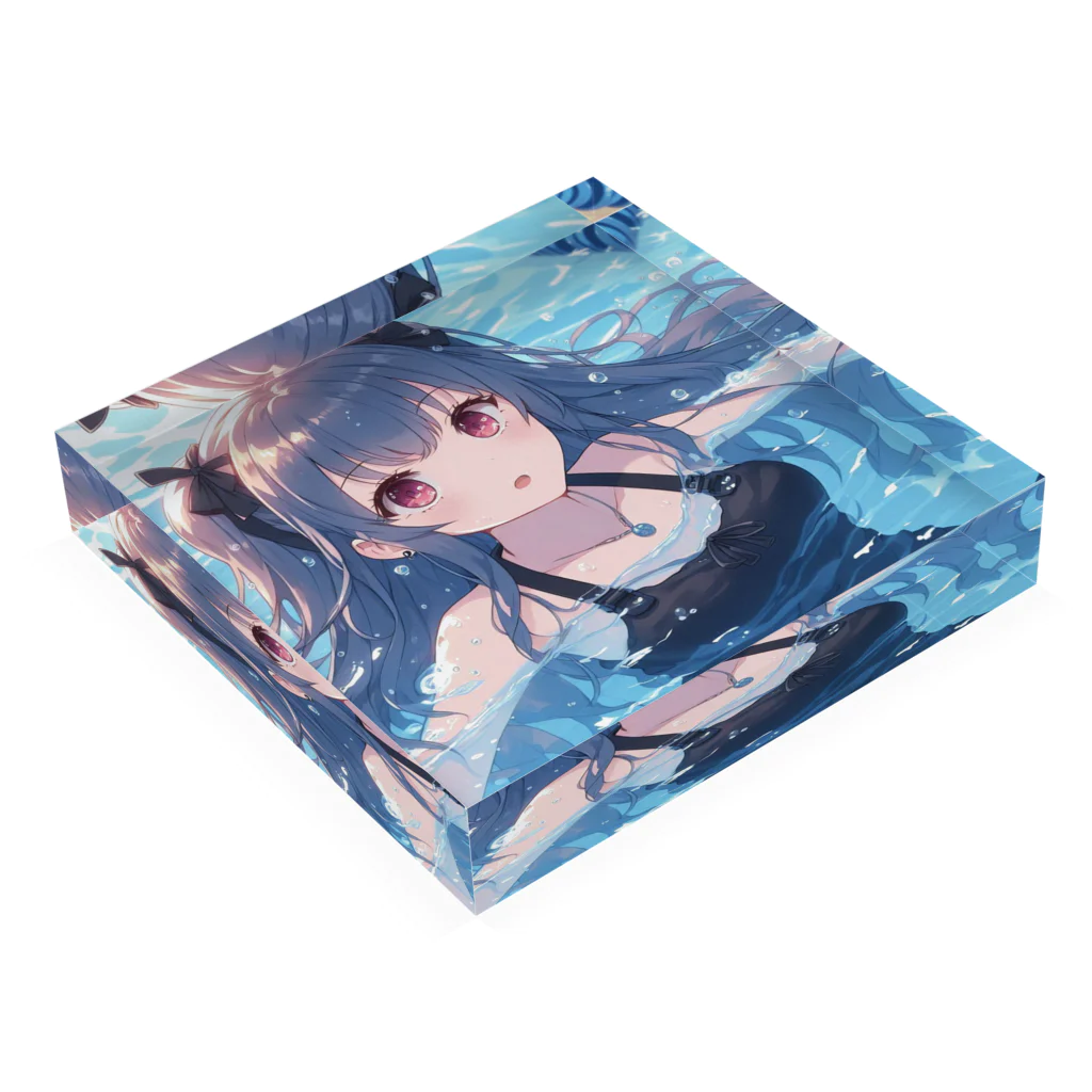 SWQAのプールを楽しむjk Acrylic Block :placed flat