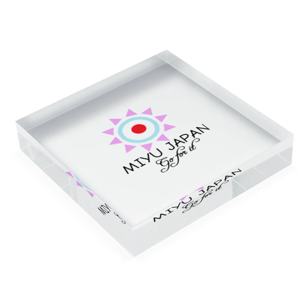 Miyu_japanのMIYU JAPAN 公式ロゴ Acrylic Block :placed flat