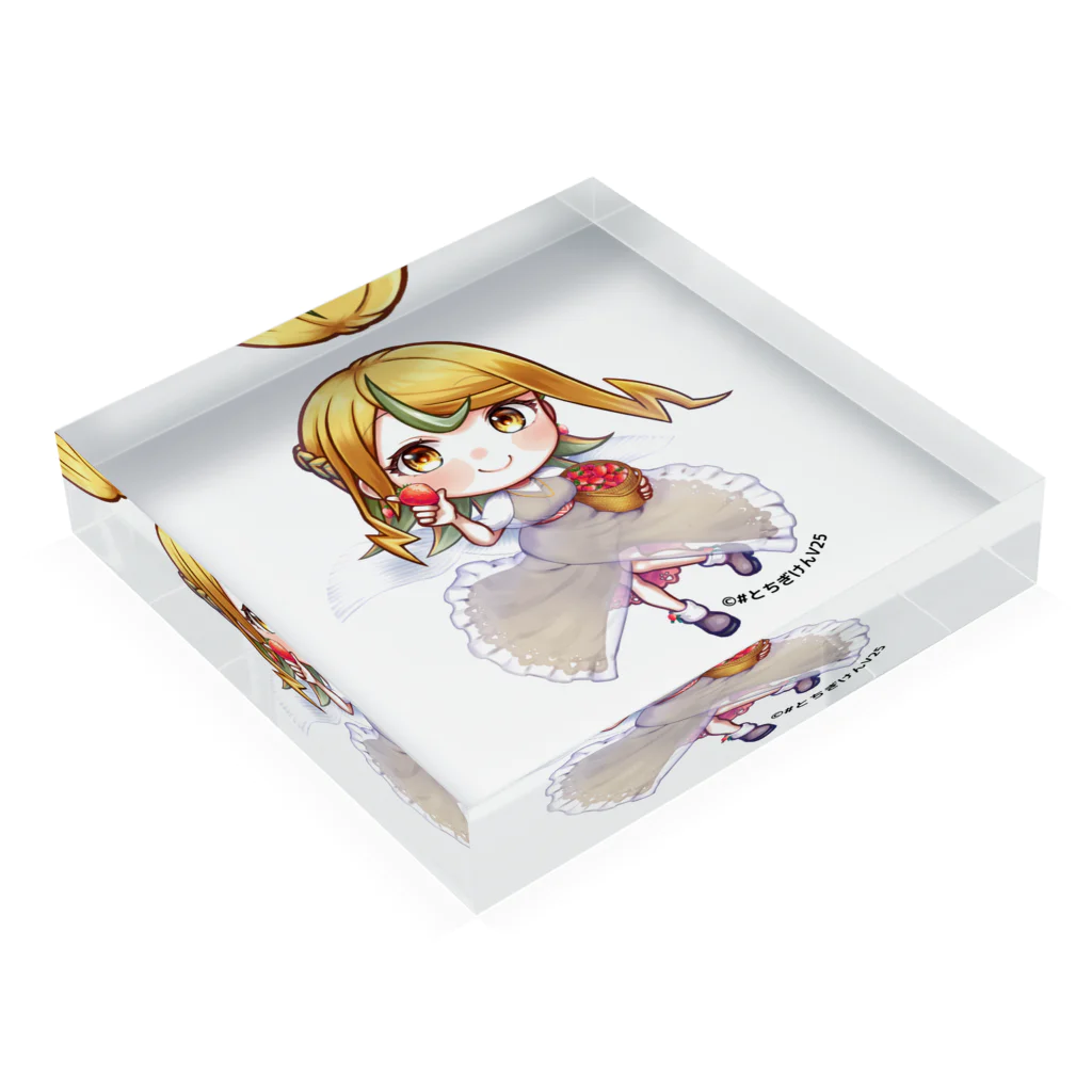 #とちぎけんV25 Official Shopのいちご王国アンバサダーつづみん Acrylic Block :placed flat