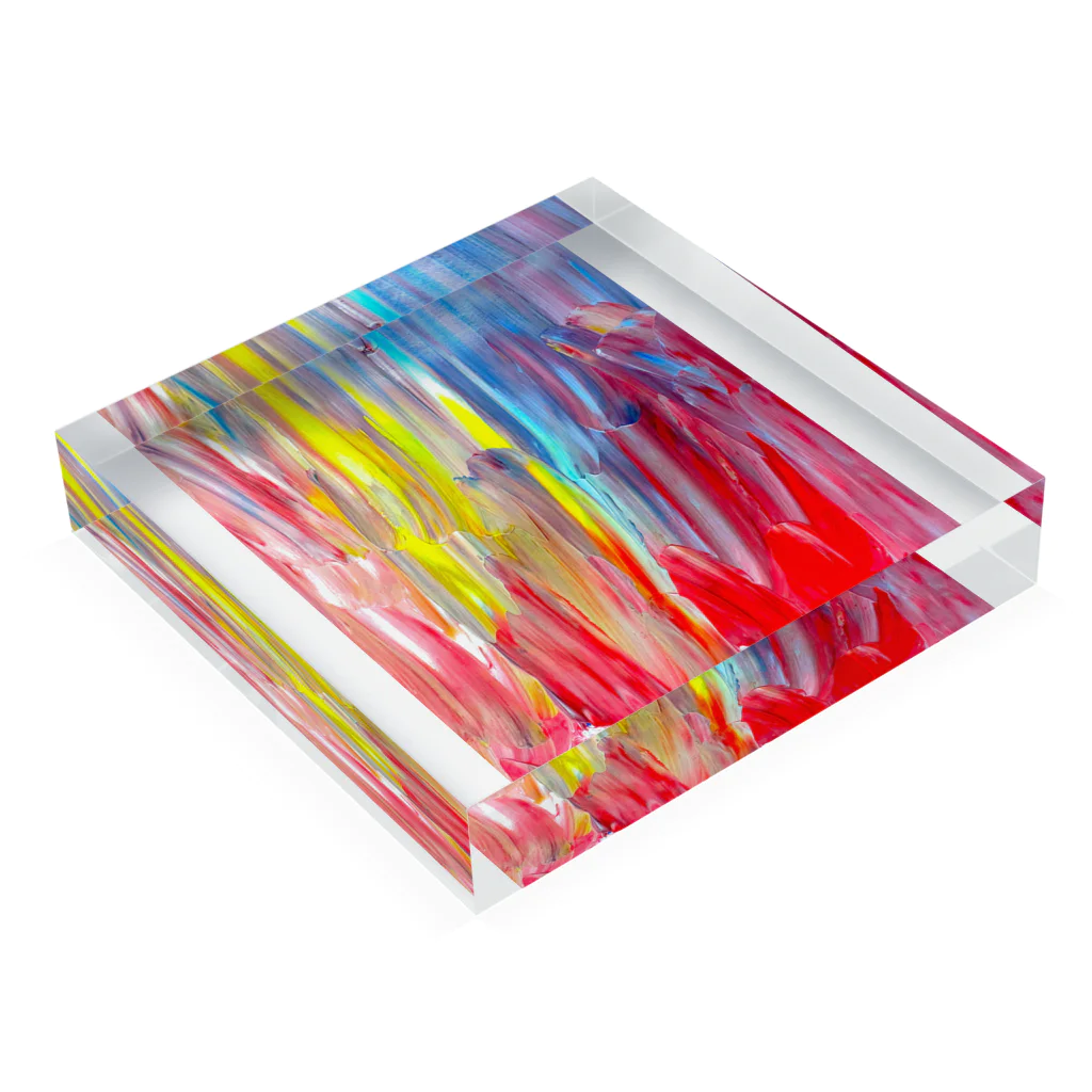 atelier_lapislazuliの色のシャワー Acrylic Block :placed flat