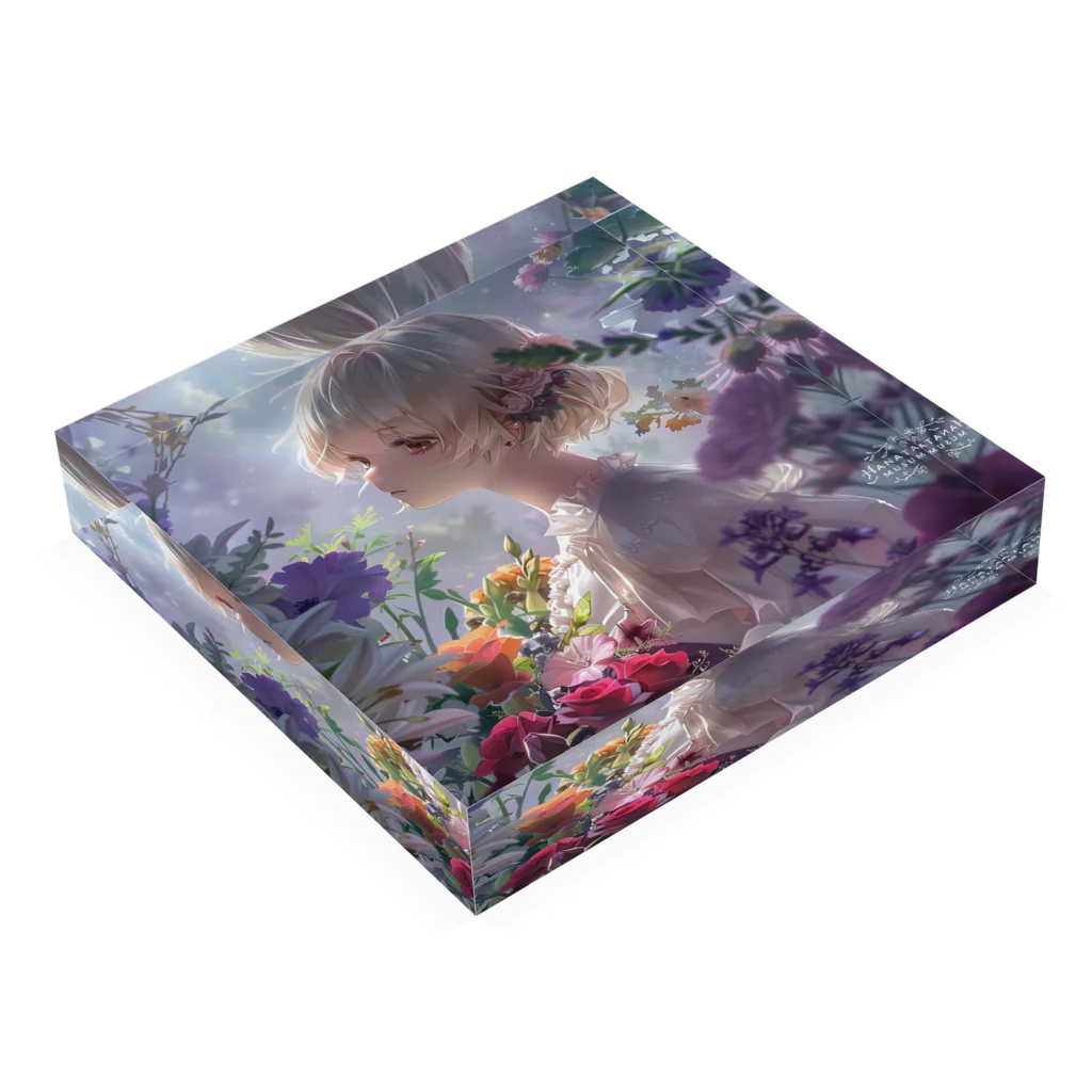 花束娘のBlossom Serenade Acrylic Block :placed flat