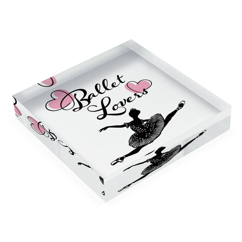 Saori_k_cutpaper_artのBallet Lovers Ballerina Acrylic Block :placed flat