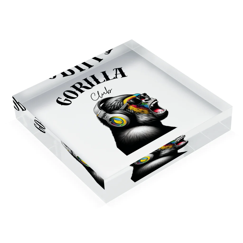 GORILLA_CLUBのノリノリゴリー Acrylic Block :placed flat