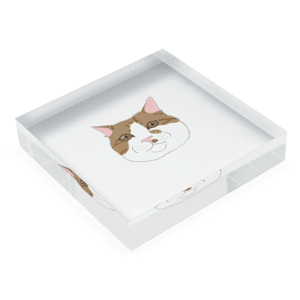 ちなこ☆動物にも愛をのタマちゃん Acrylic Block :placed flat