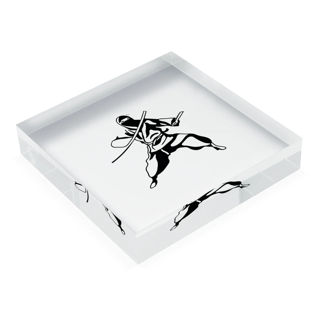 A-KdesignのNinja① Acrylic Block :placed flat