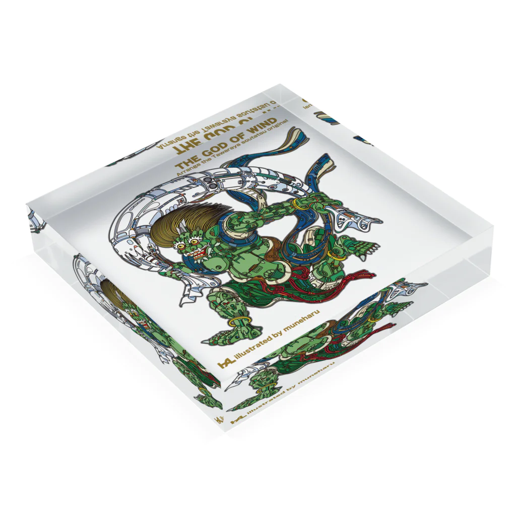 illustrator_HaLのTHE GOD OF WIND Acrylic Block :placed flat