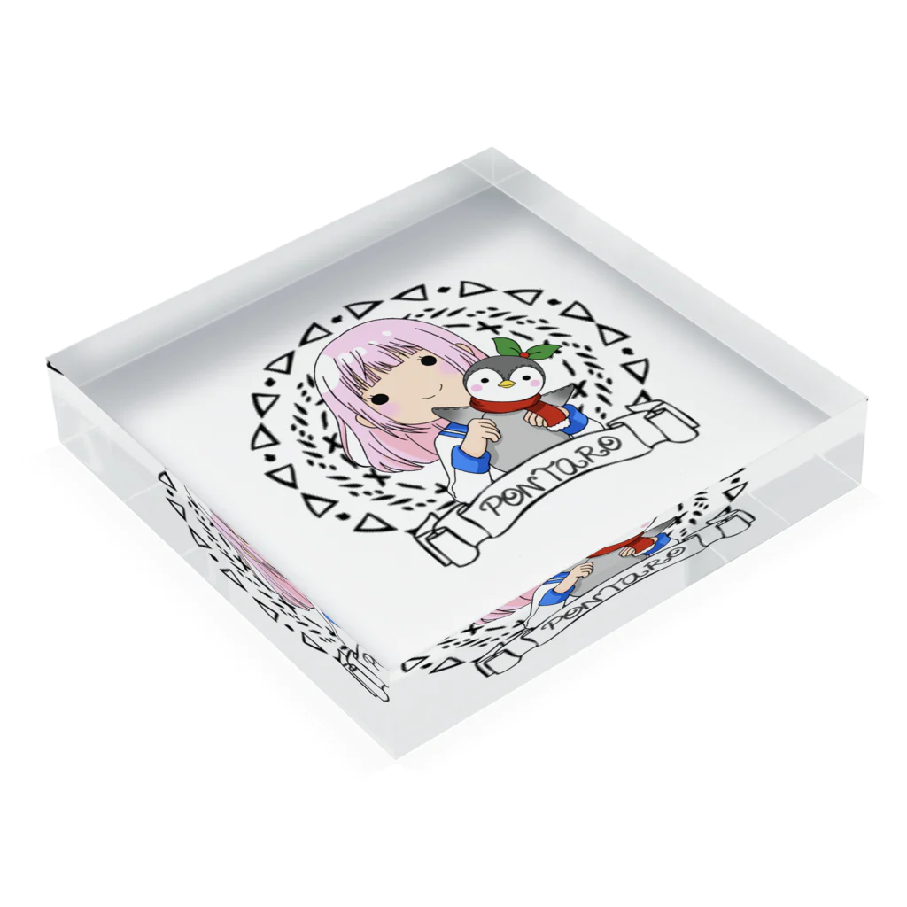 ぽんたろ(4さい)🐣反王新鋭隊のぽんペンちゃん Acrylic Block :placed flat