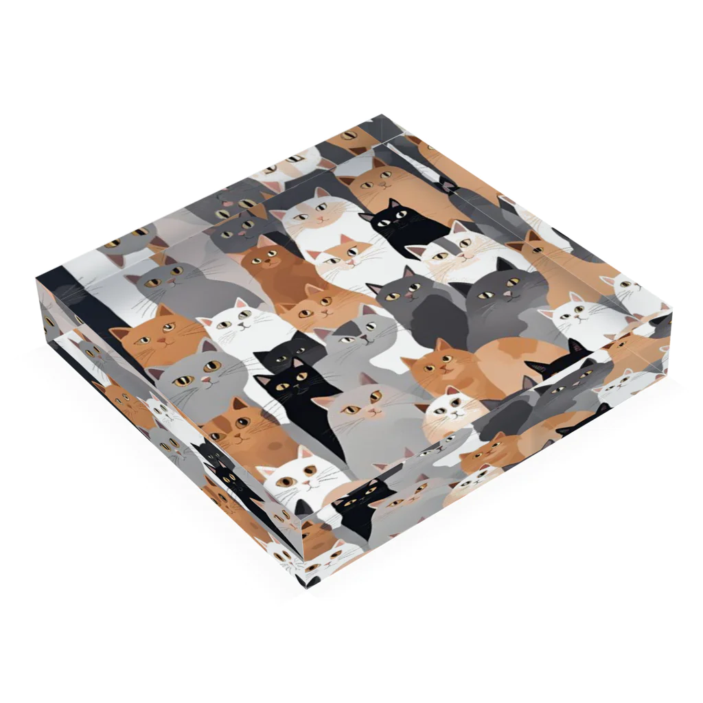 猫の集会の猫の集会 Acrylic Block :placed flat