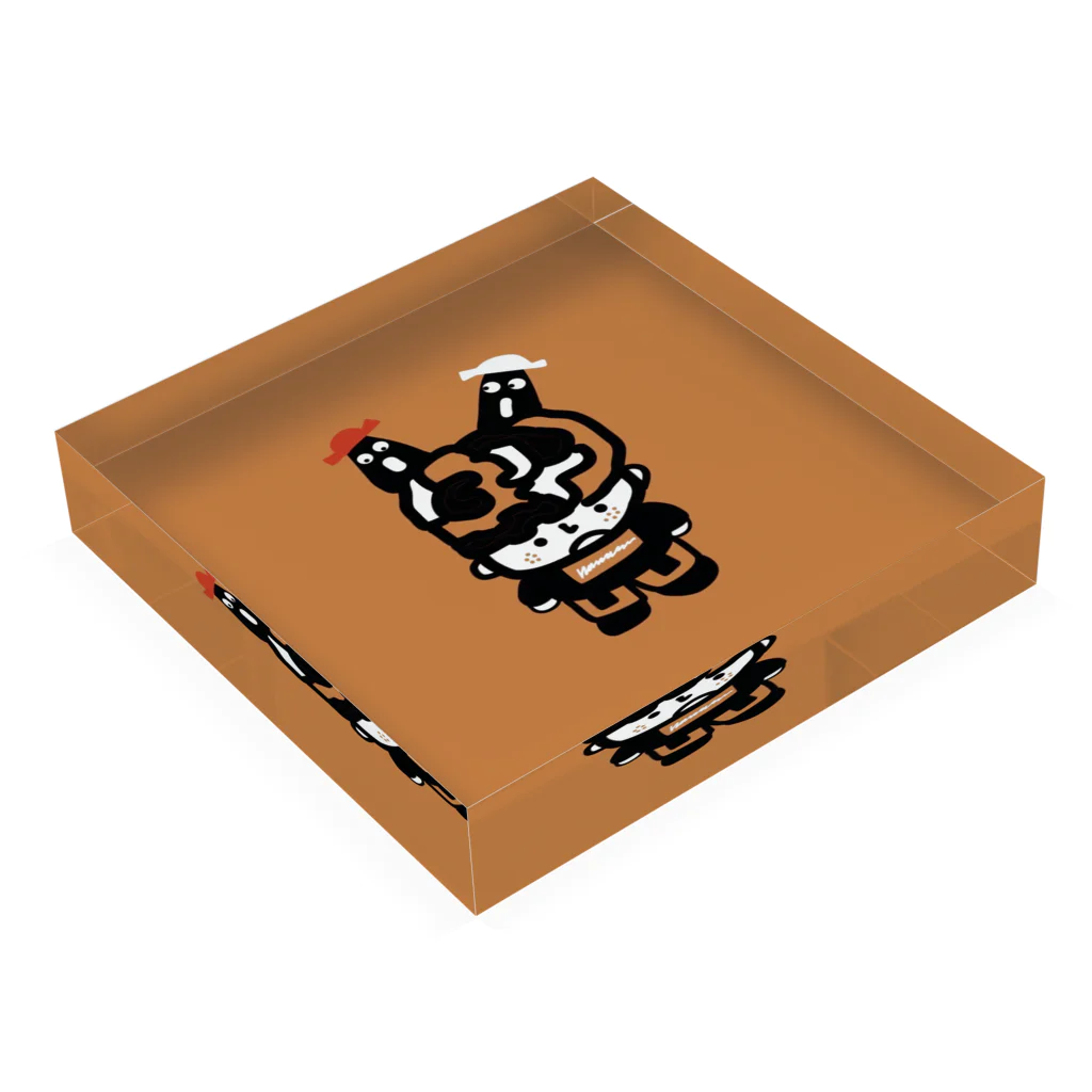 プラットフォームのそばくん Acrylic Block :placed flat