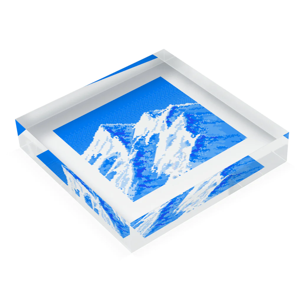 夏のどんぶり(ドンブリ)　ブラザーズ【ドンブラ】のマウンテン Acrylic Block :placed flat