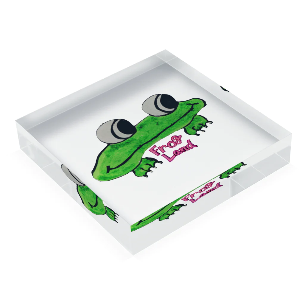 ChikoFactoryのFrogLand Acrylic Block :placed flat