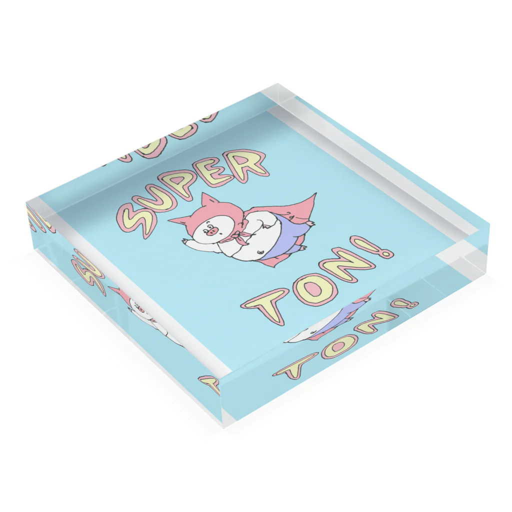 【Yuwiiの店】ゆぅぅぃーのSUPER★TON Acrylic Block :placed flat