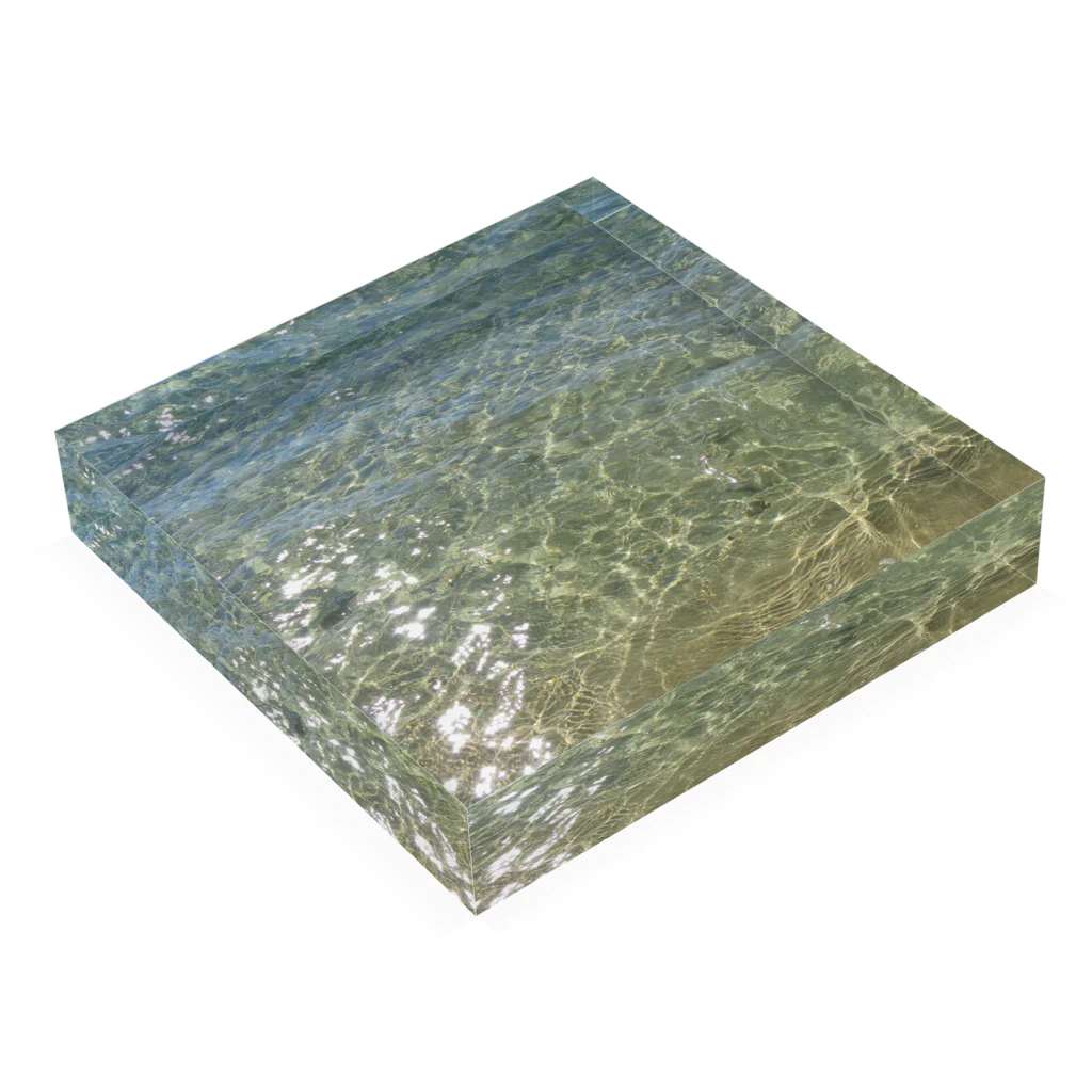 mayblueのclear sea Acrylic Block :placed flat