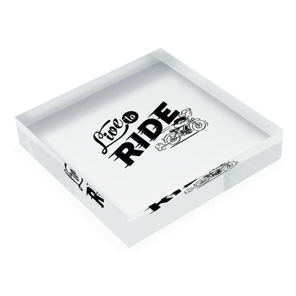 JOKERS FACTORYのLIVE TO RIDE Acrylic Block :placed flat