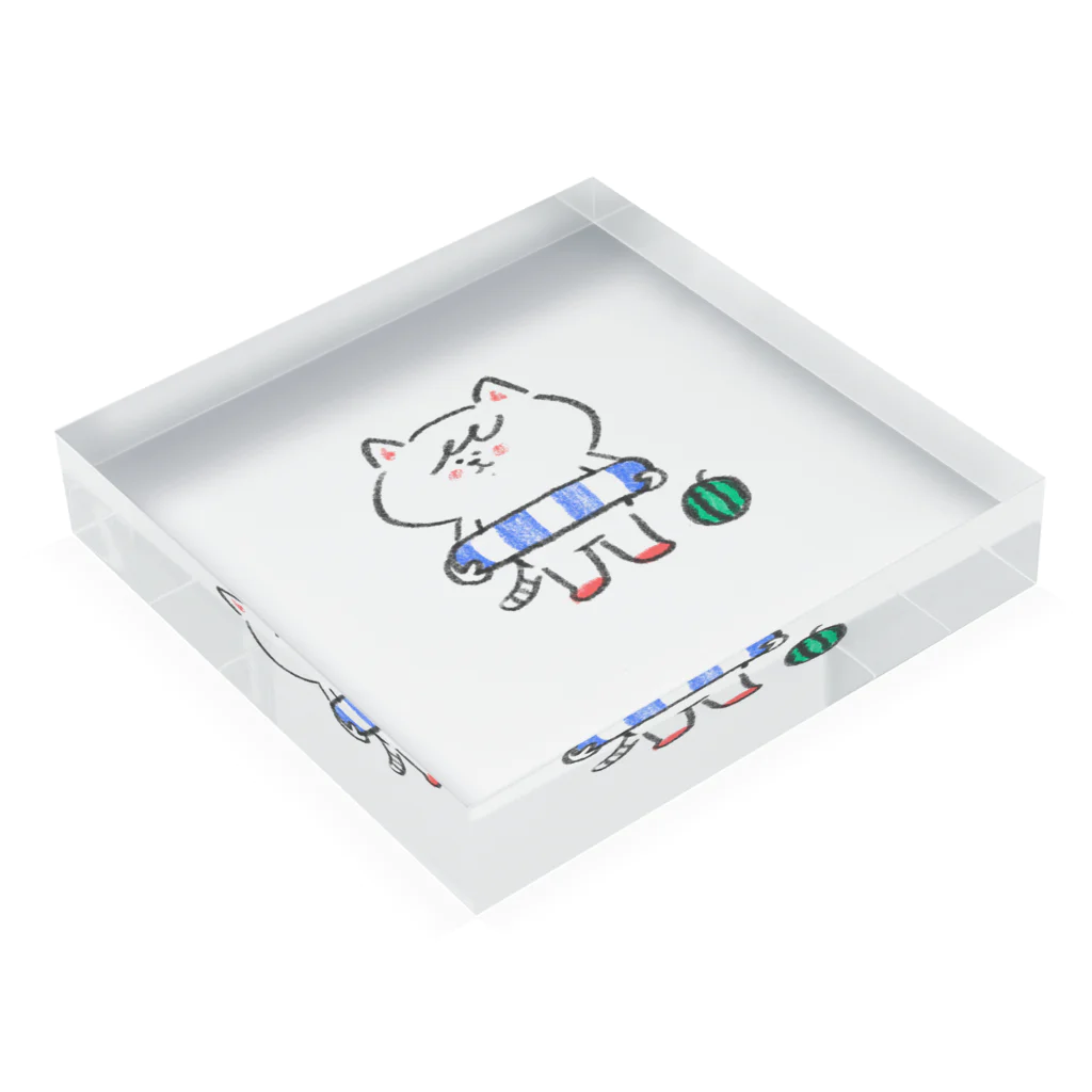 giant graphics（ジャイアントグラフィックス）のポシェットにゃんこ協会 Acrylic Block :placed flat